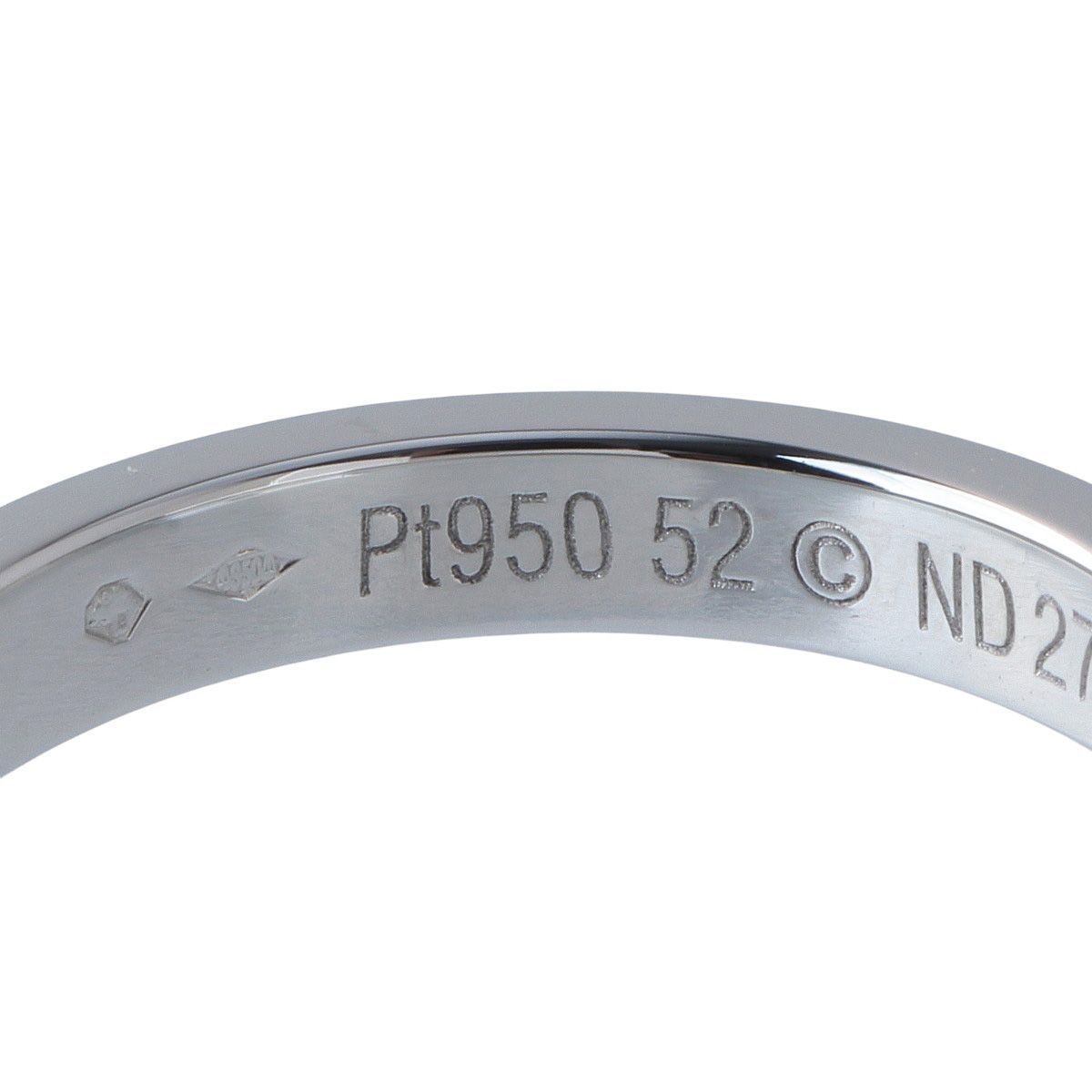 カルティエ ダイヤ リング エングレーブド Cドゥカルティエ 1PD #52 幅