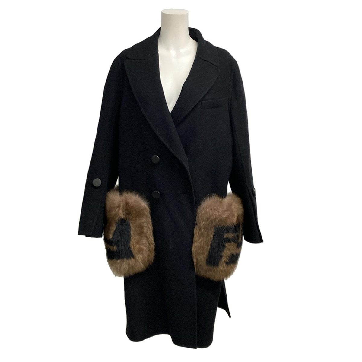 フェンディ コート サイズIT 40 レディース - FF8521 A5GO 黒 長袖