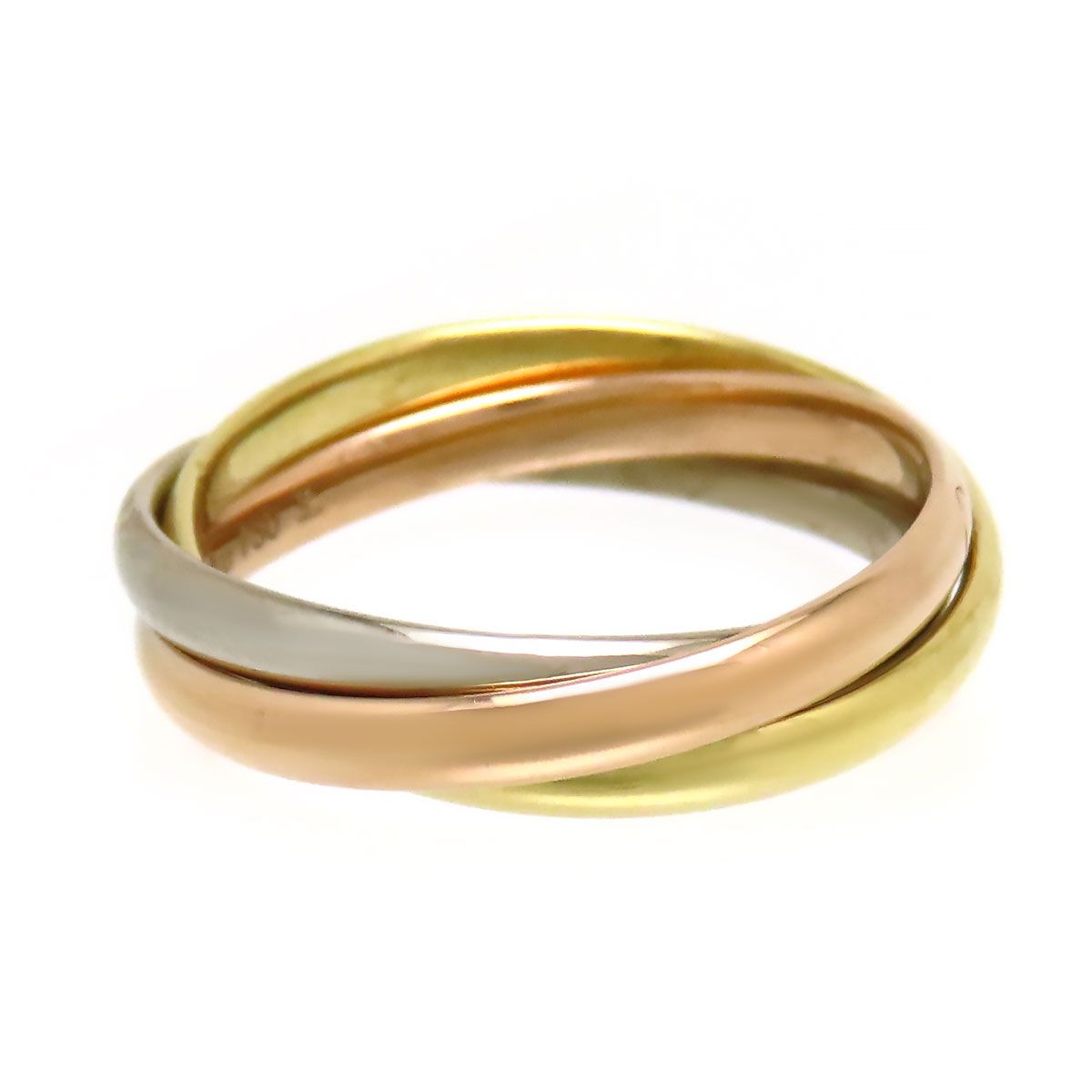 Cartier トリニティリング sm Au 750 #57号 カルティエ トリニティ リング SM #57 B4235157 Au750 (K18YG K18WG