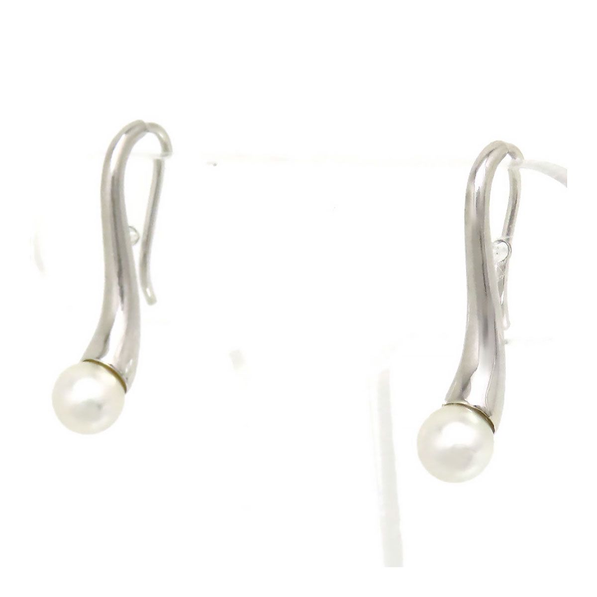 ミキモト フック パール ピアス K18 (K18WG) レディース MIKIMOTO