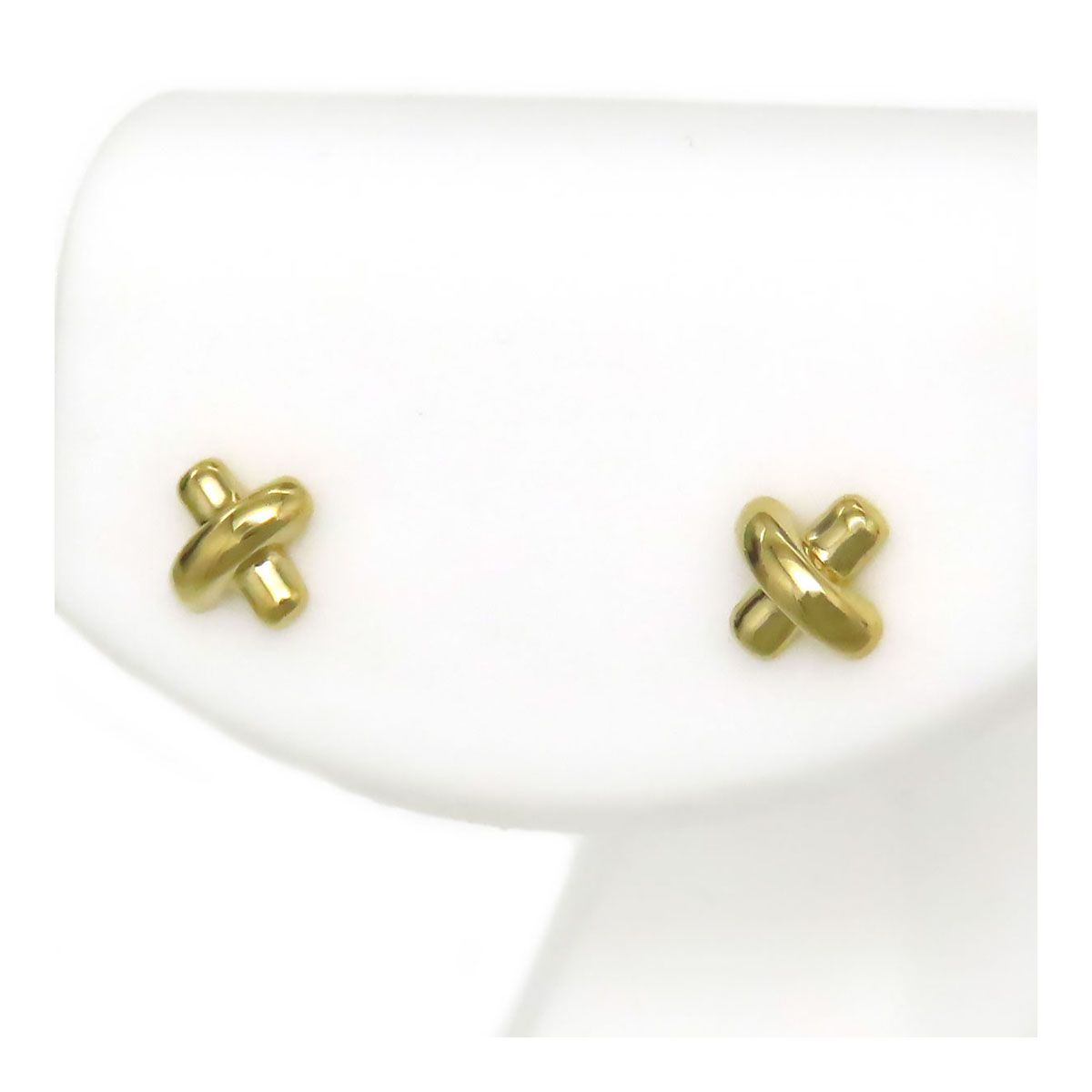 ティファニー クロスステッチ ピアス 750 (K18YG) レディース