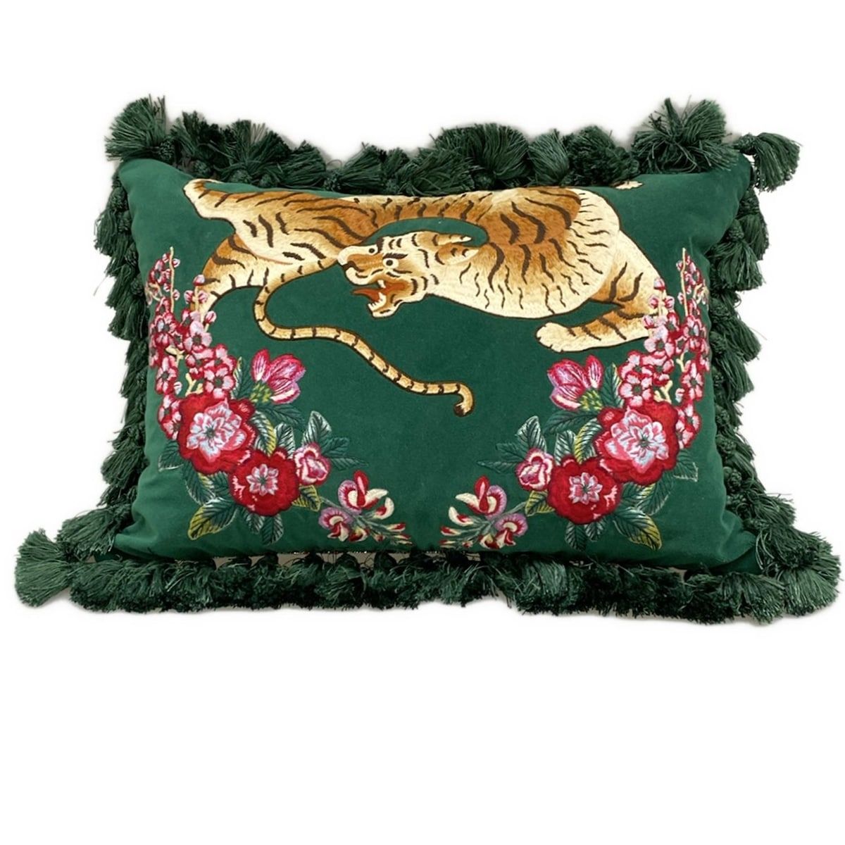 GUCCI(グッチ) 小物美品 - グリーン×シルバー×マルチ クッション