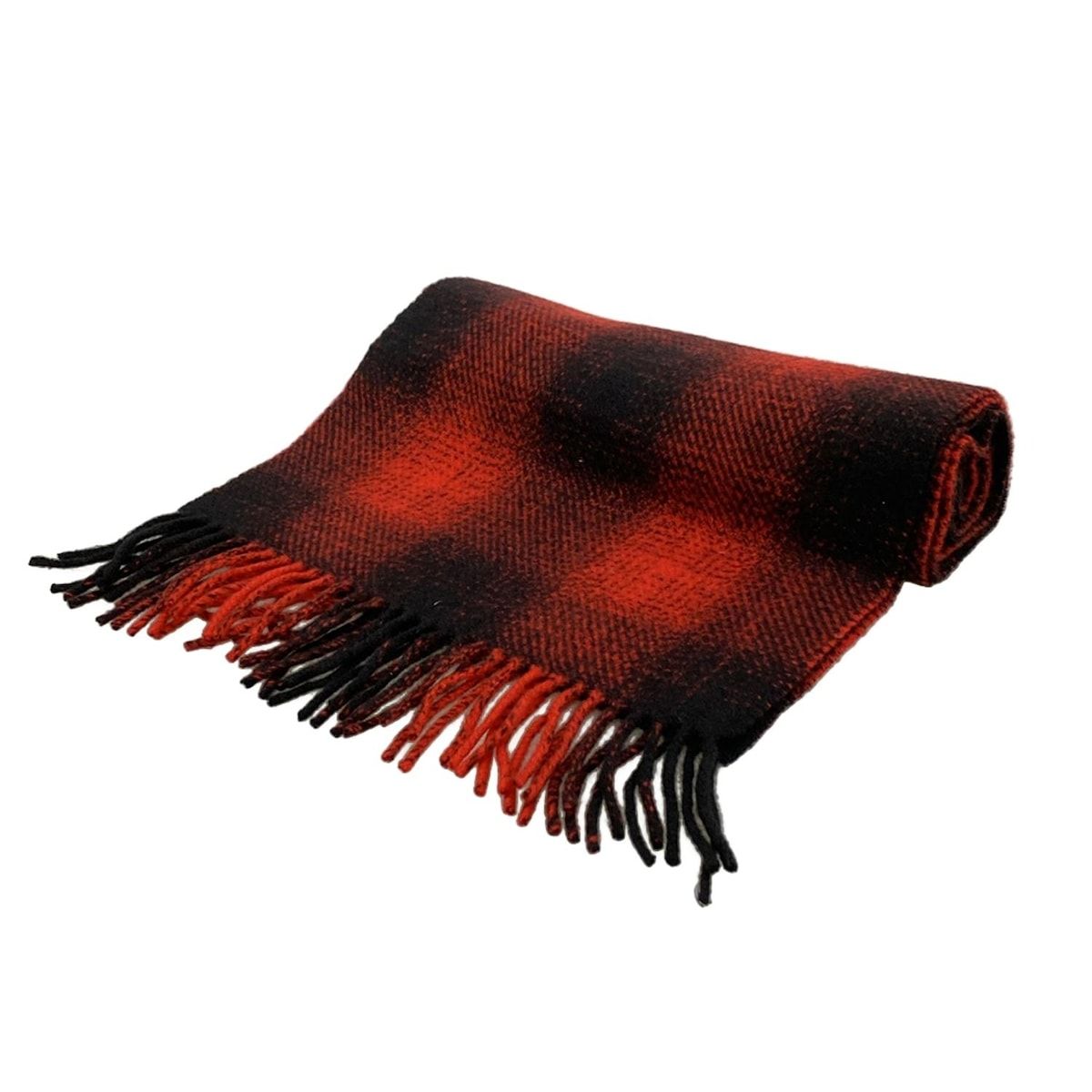 Joshua Ellis(ジョシュアエリス) マフラー美品 - レッド×黒 チェック柄