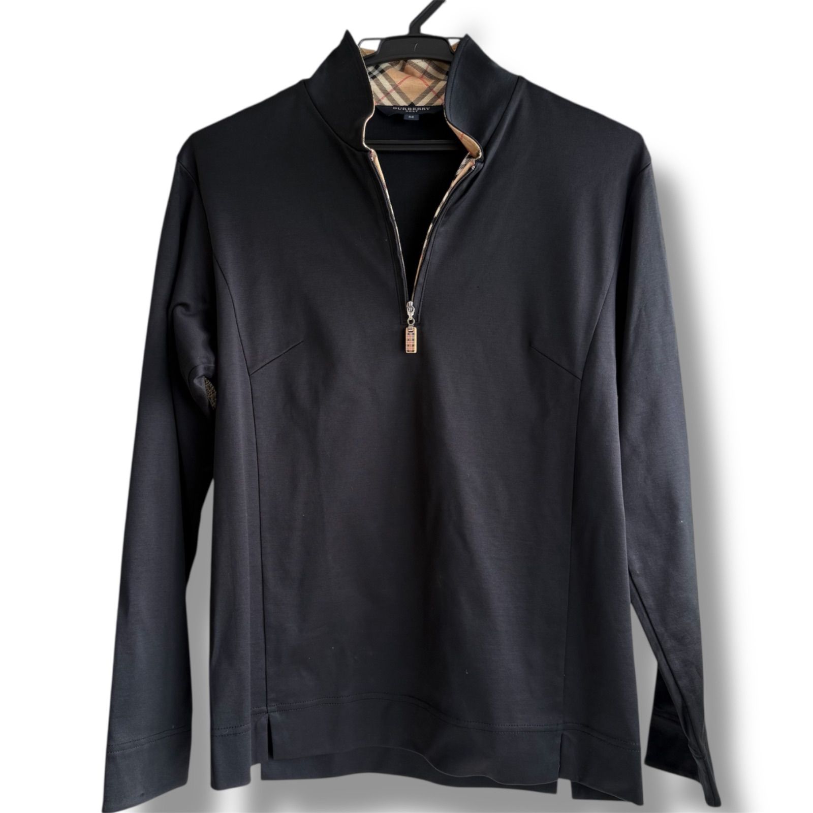 美品】BURBERRY GOLF バーバリーゴルフ 長袖 ハーフジップ プル