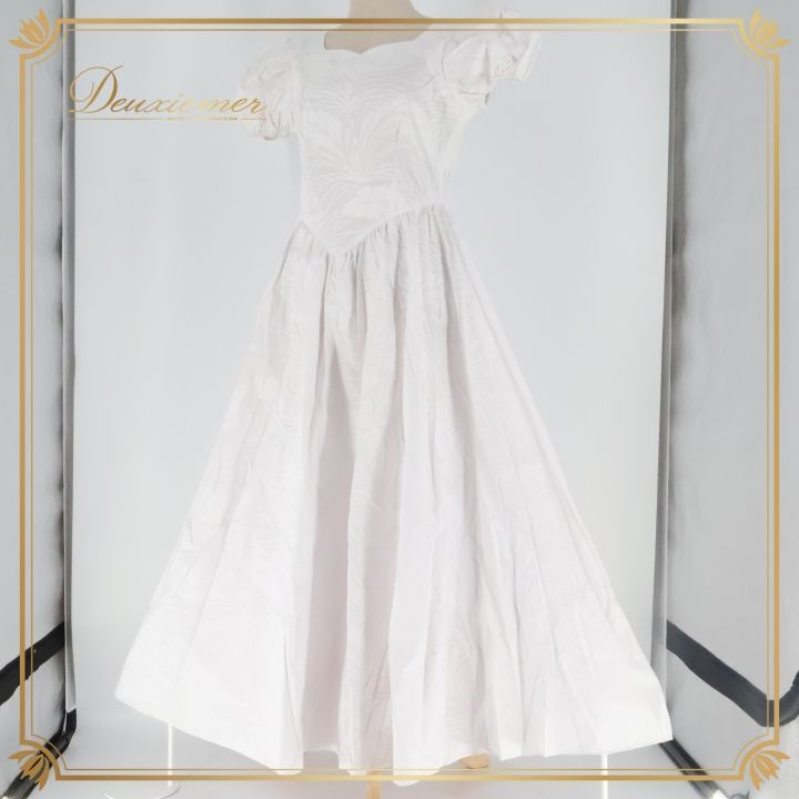 フラダンス 衣装 ワンピース ドレス ムームーファクトリー ホワイト系