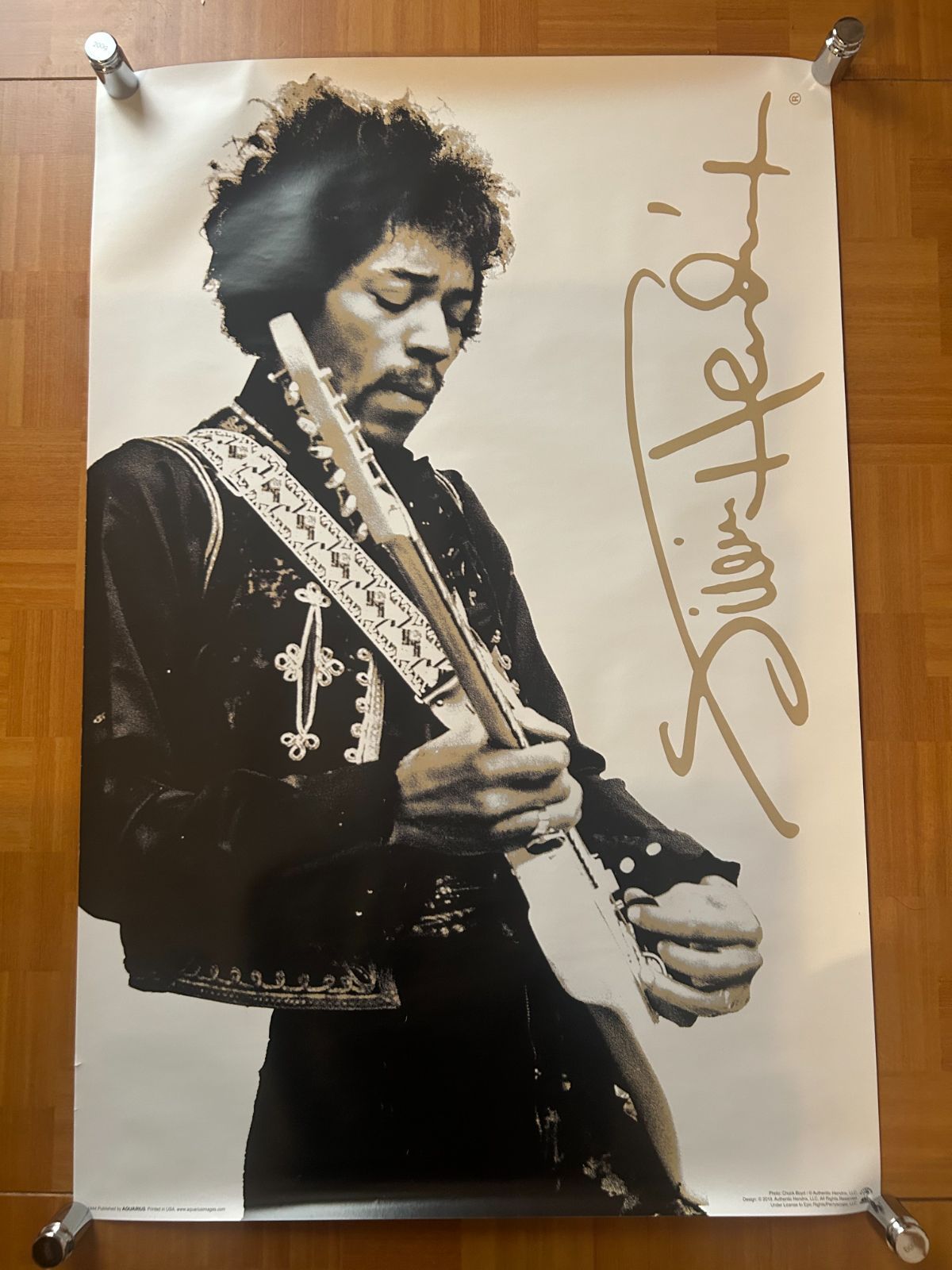 ポスター　ジミ　ヘンドリクス ジミ・ヘンドリックス Jimi Hendrix / AQUARUIS製 2019年 オフィシャル