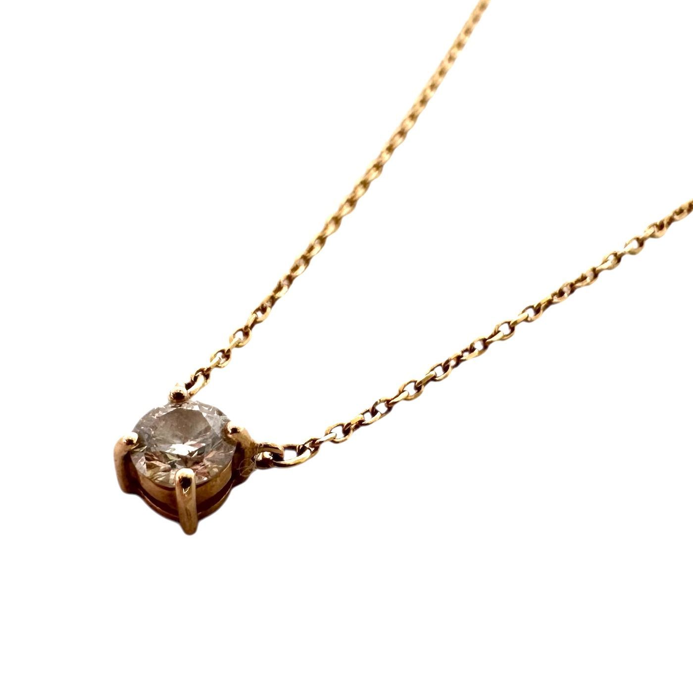 K18ネックレス D0.11ct 約0.9g 40cm ダイヤモンド ジュエリー 