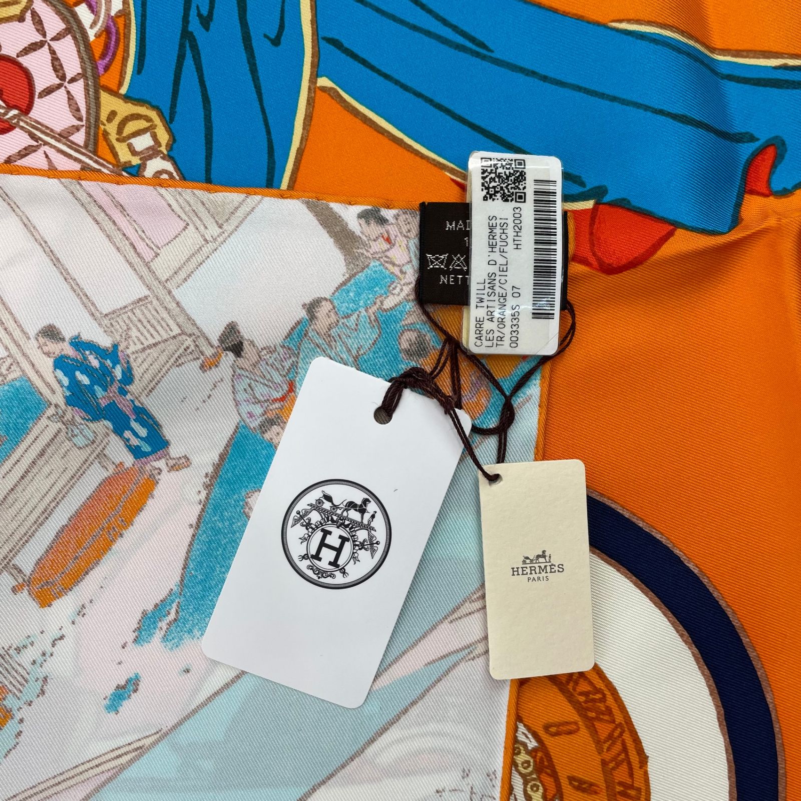 未使用品 HERMES エルメス スカーフ カレ90 シルク100％ Les Artisans