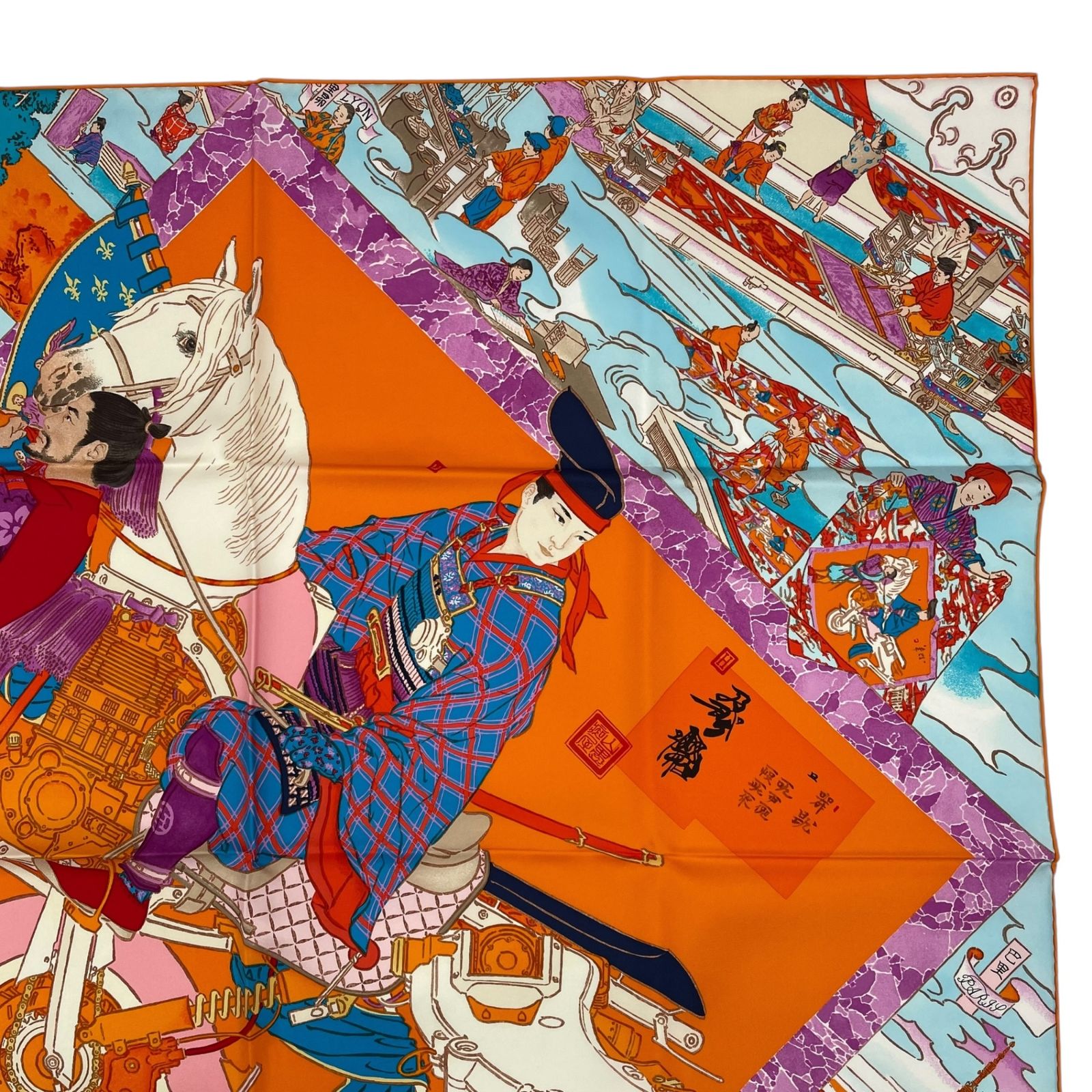 値下げ断行 HERMES エルメス シルク100％ カレ90 Les Cles 鍵 ピンク系