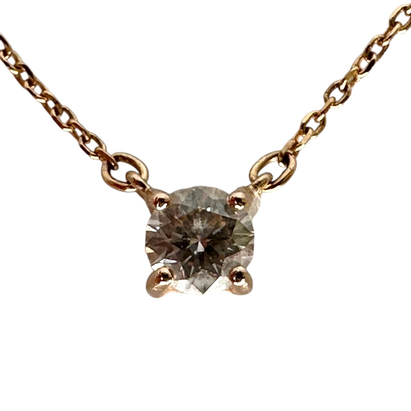 K18ネックレス D0.11ct 約0.9g 40cm ダイヤモンド ジュエリー 