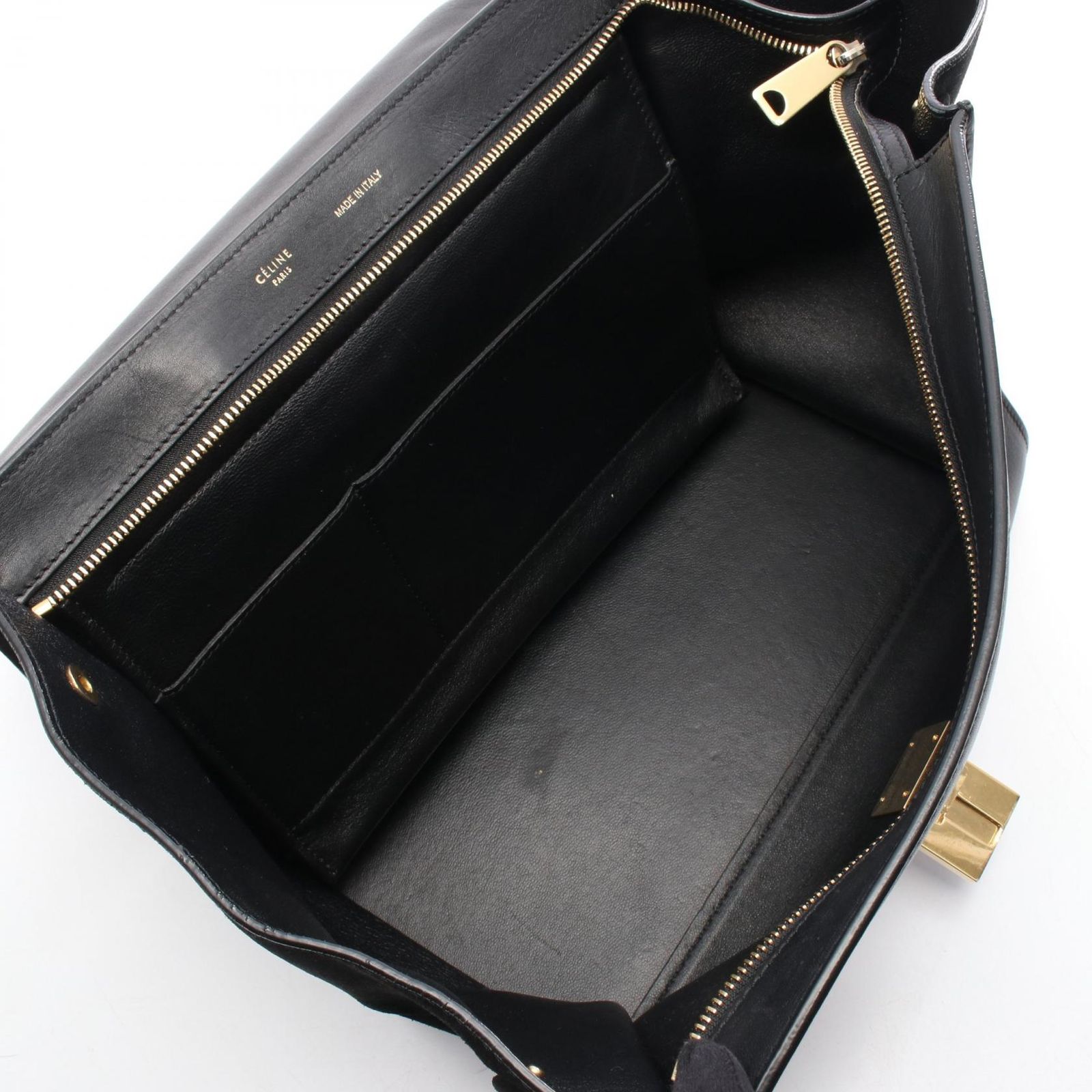 セリーヌ CELINE ハンドバッグ トラペーズ ミディアム ブラック レザー