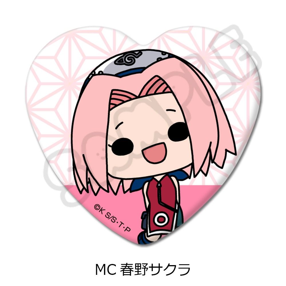 新品】TVアニメ NARUTO-ナルト- ハート型缶バッジ MC 春野サクラ【正規