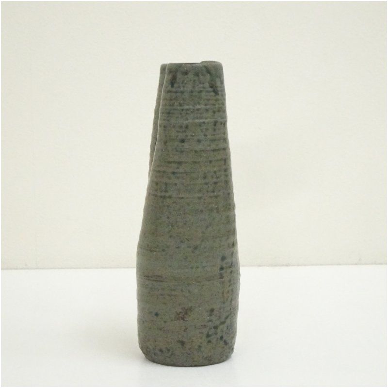 吉祥窯 谷口祥八造 伊羅保花入（共箱） 花入れ 茶道 茶道具 花瓶 花器
