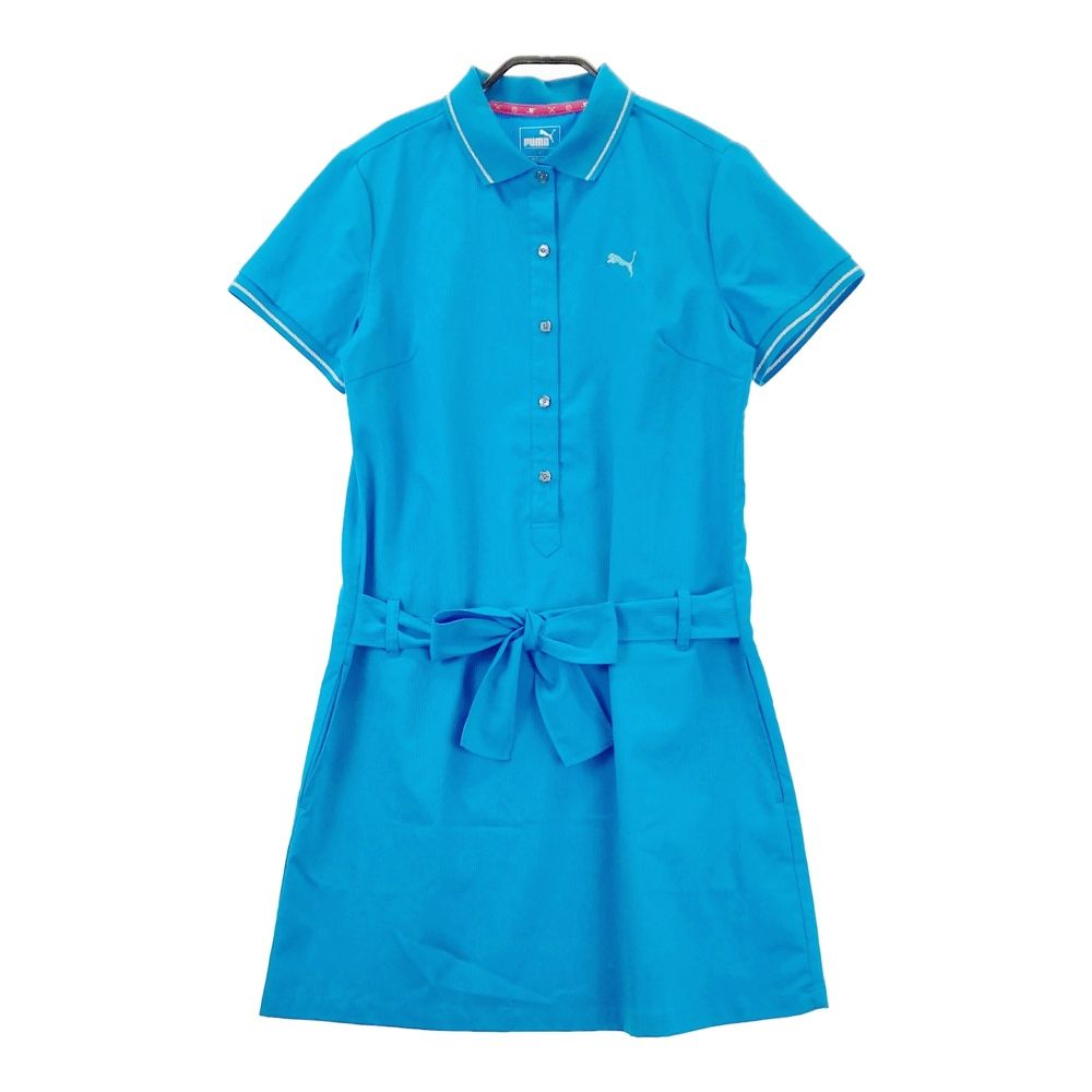 PUMA ストライプ ポロワンピース Mサイズ ゴルフ サイズ：L PUMA GOLF プーマゴルフ 半袖ポロワンピース ストライプ柄