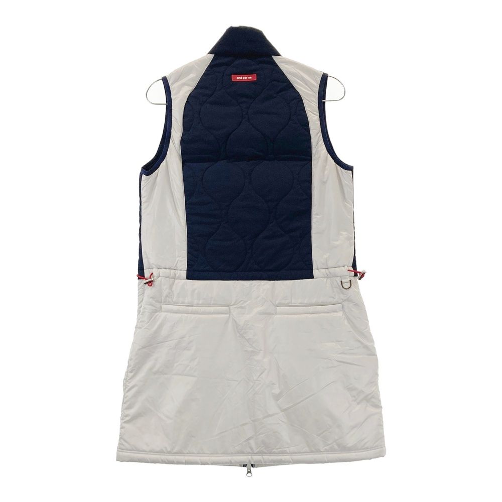 美品⭐︎and per seアンパスィ　ノースリーブベストワンピース　Ｌ サイズ：M AND PER SE アンパスィ 中綿 ノースリーブワンピース ベスト