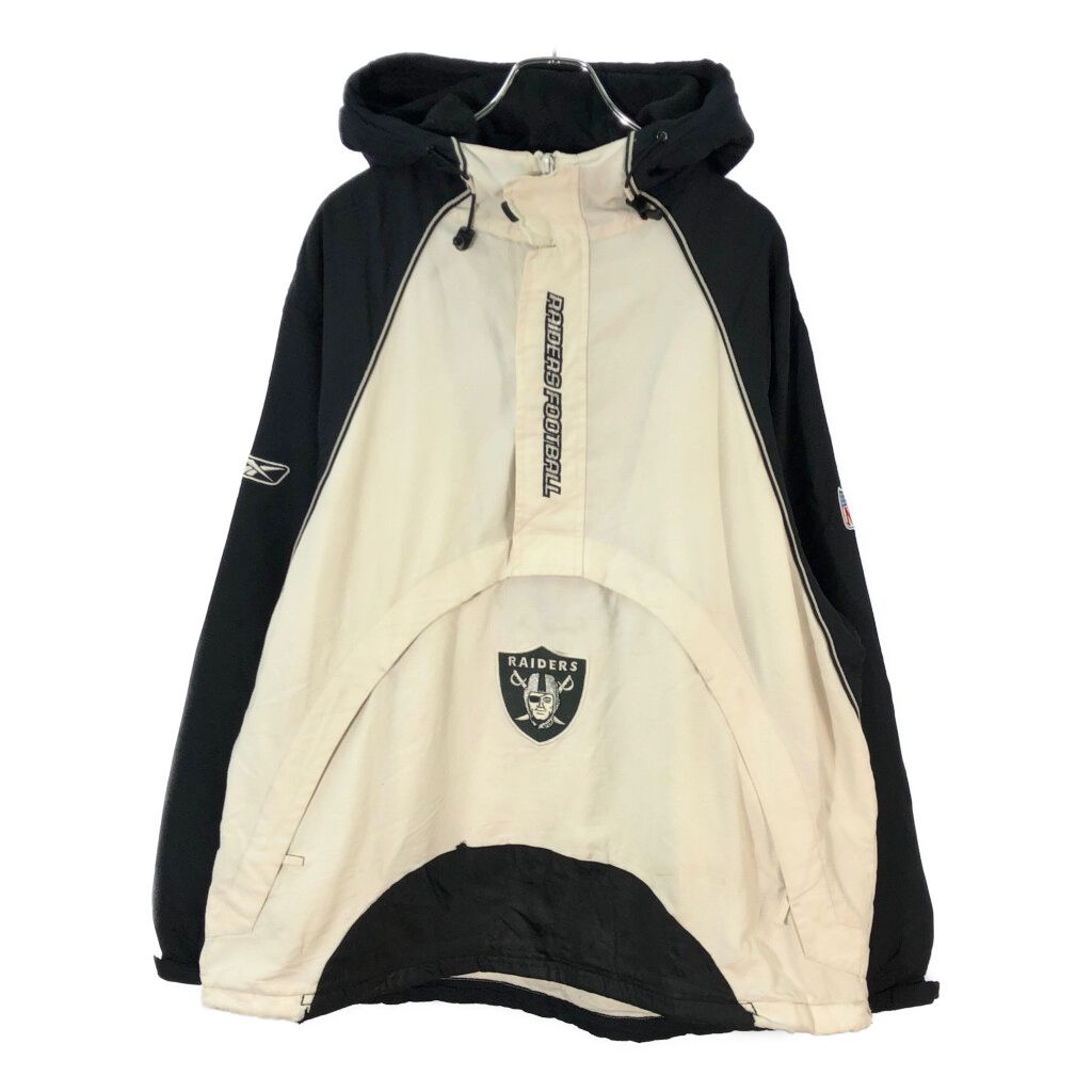 Reebokリーボック × RAIDERSレイダースNFLナイロンジャケット NBA/NFL/NHL/MLB ナイロンジャケット 「ヴィンテージ古着」Y2K Reebok