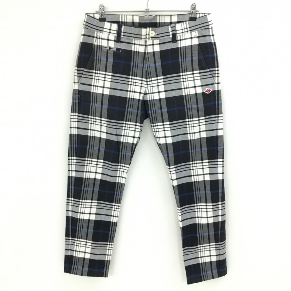 パーリーゲイツ パンツ ネイビー×白 チェック メンズ 5(L) ゴルフ
