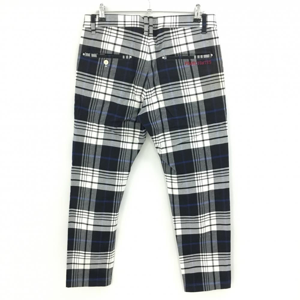 パーリーゲイツ パンツ ネイビー×白 チェック メンズ 5(L) ゴルフ