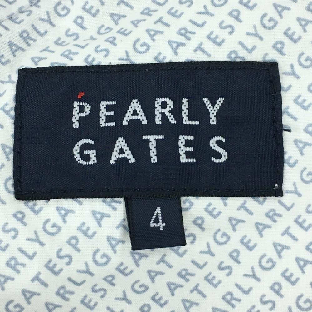 未使用 タグ付き パーリーゲイツ 総柄ストレッチパンツ ダークグレー 4 M 超美品】パーリーゲイツ パンツ グレー×白 ロゴ総柄 ストレッチ メンズ