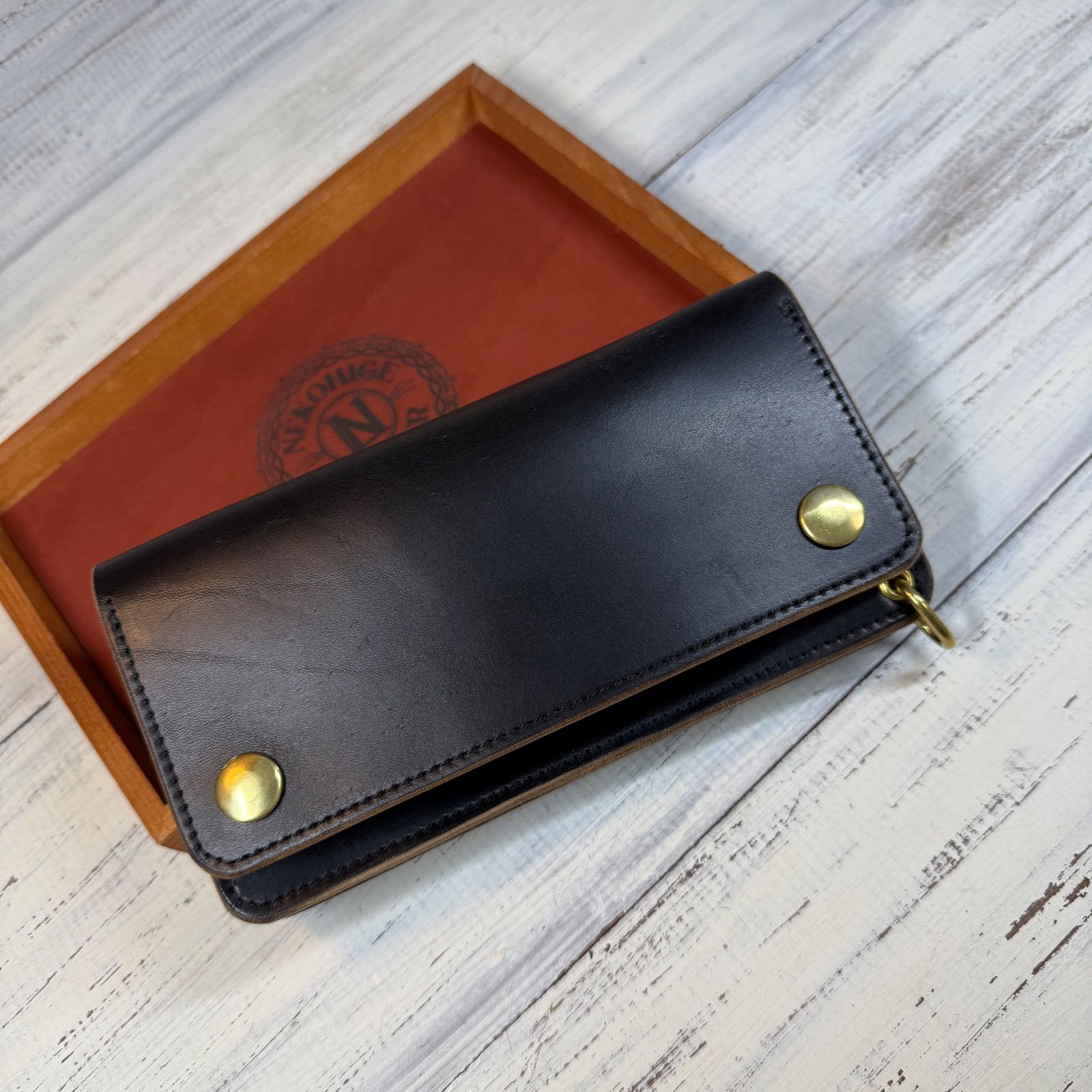 【トラッカーウォレット ロング 3層】 TALON ブライドルレザー ゴールド トラッカーウォレット ロング 3層】ホースバット ゴールド TALON