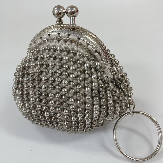 ビーズがま口 ラフィネージュ・ポッシュ（口金5㎝キーリング付き