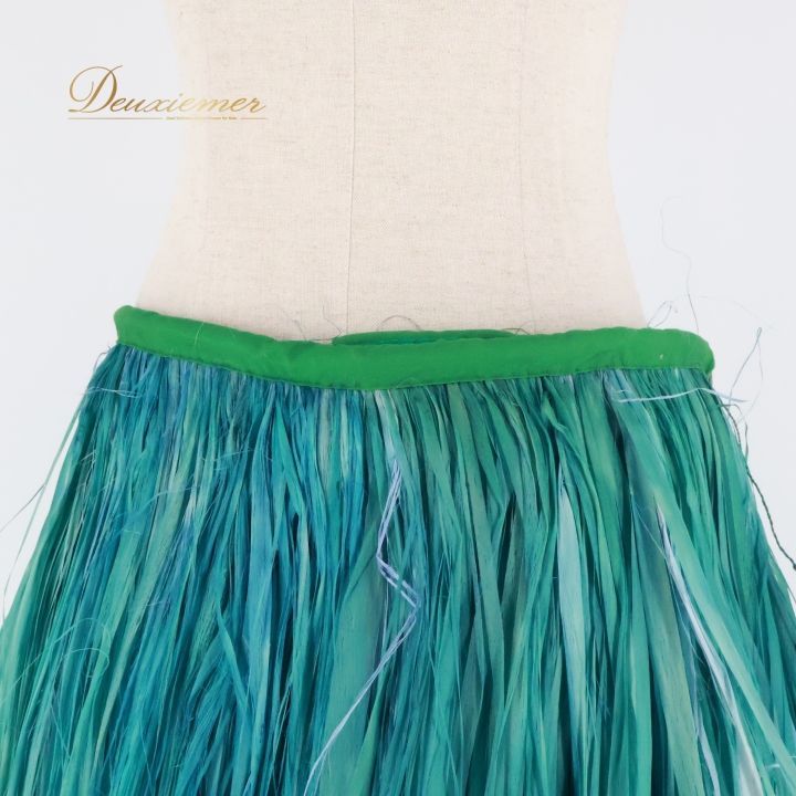 フラダンス 衣装 モレ グリーン系 腰みの ショート丈 スカート