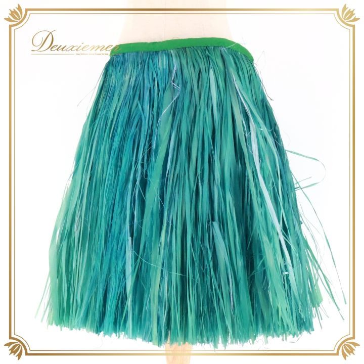 フラダンス 衣装 モレ グリーン系 腰みの ショート丈 スカート