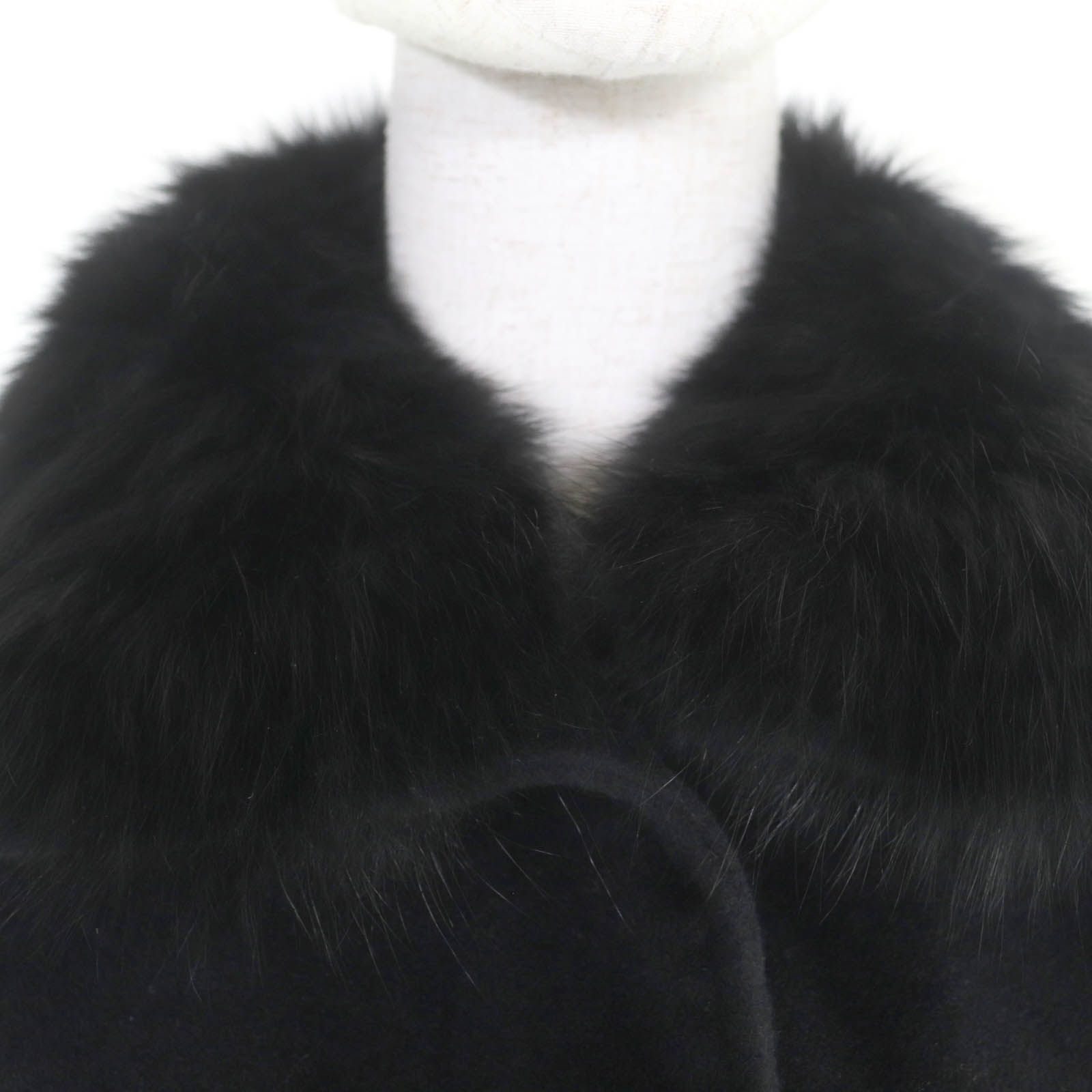 美品◇BURBERRY LONDON バーバリーロンドン 裏チェック柄 襟フォックス