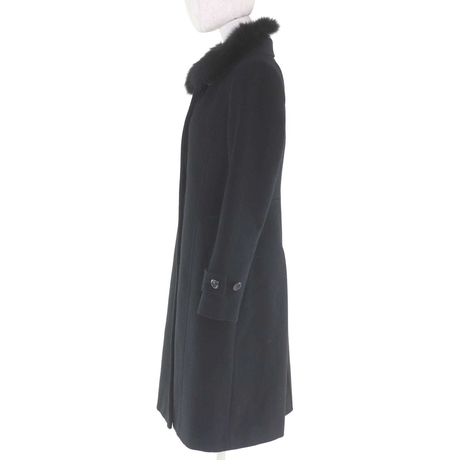 美品◇BURBERRY LONDON バーバリーロンドン 裏チェック柄 襟フォックス