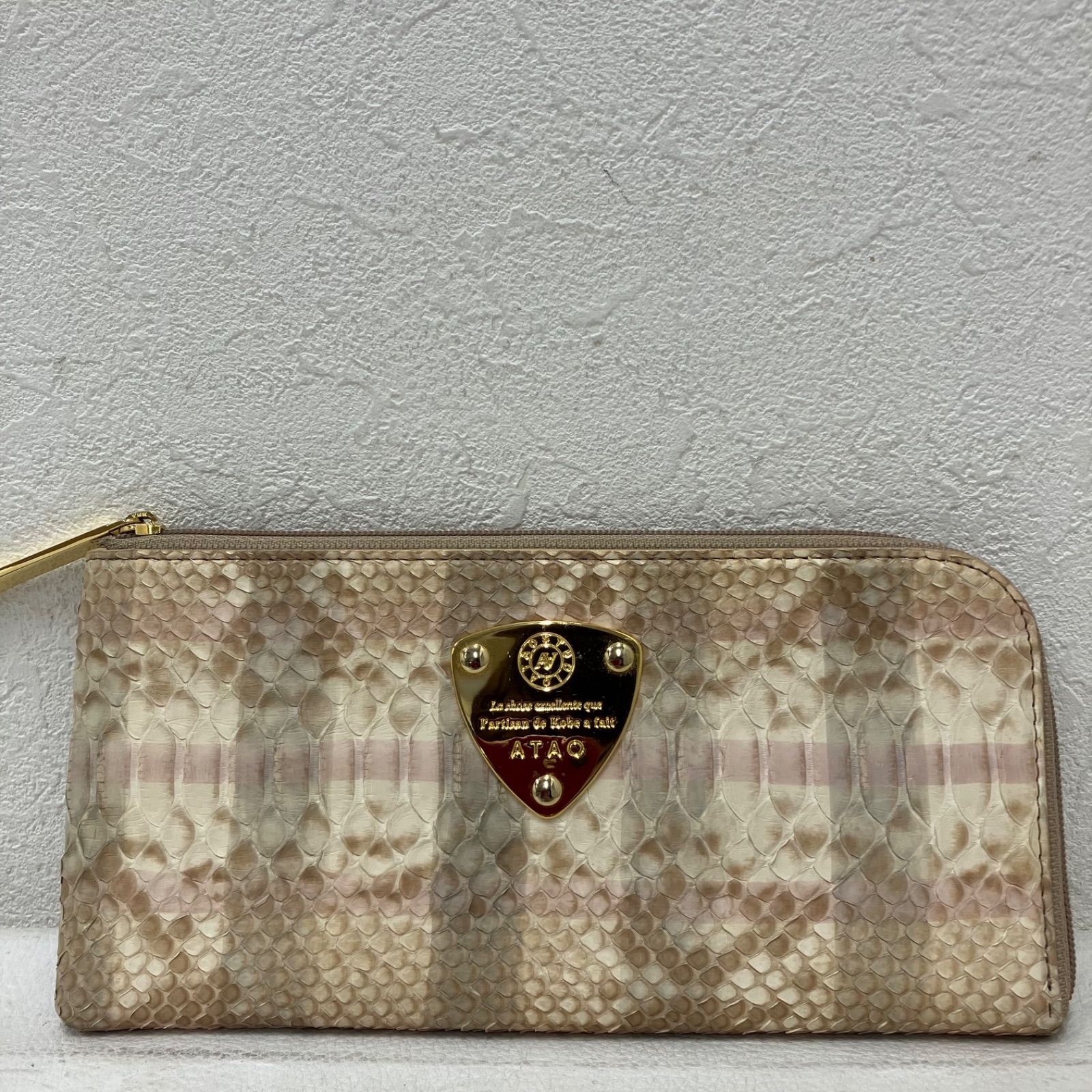 390 ATAO アタオ limo リモ パイソン パウダーパイソン 天然素材 L字 