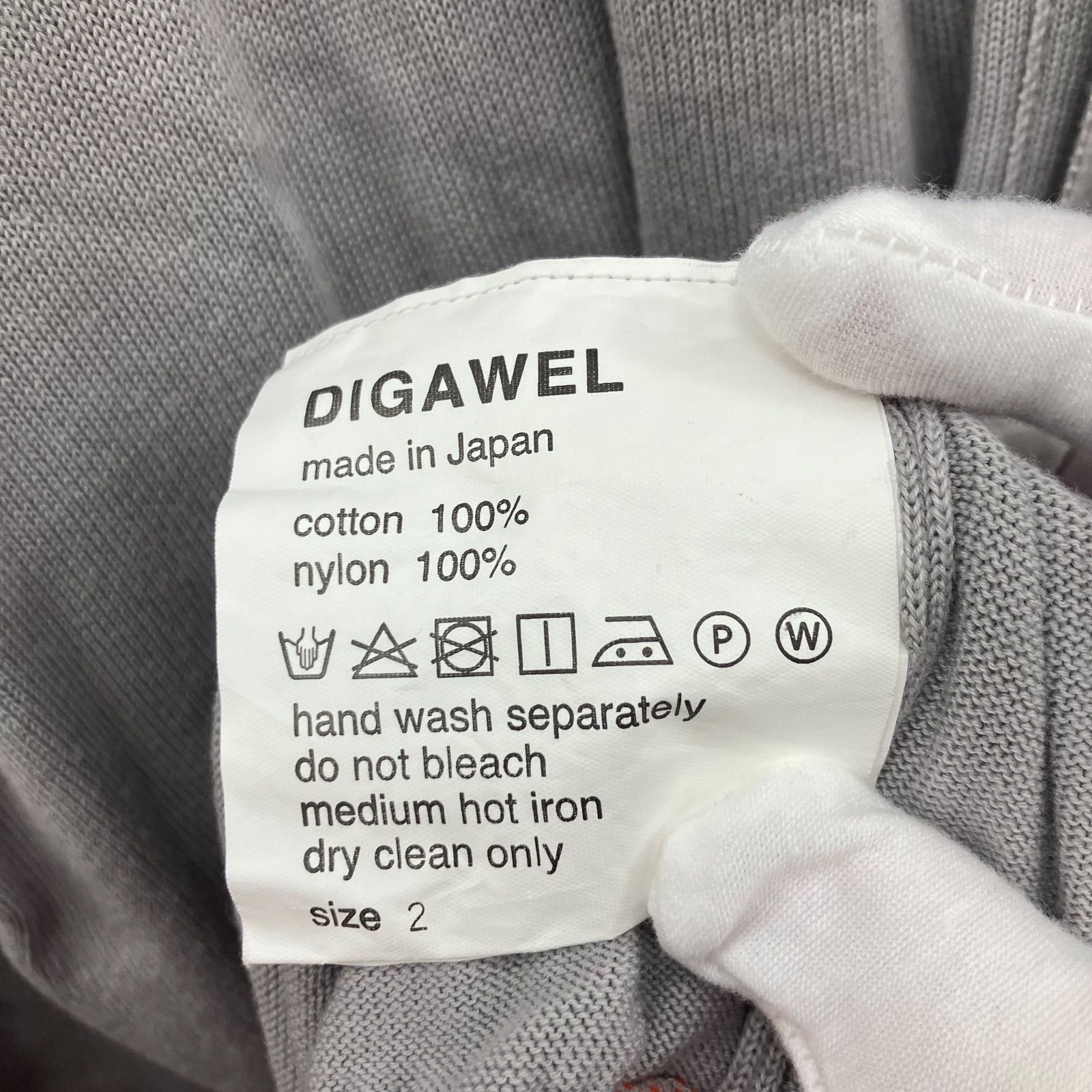 MN4 DIGAWEL ディガウェル ニット コットンハイゲージ 裾ナイロン切替 
