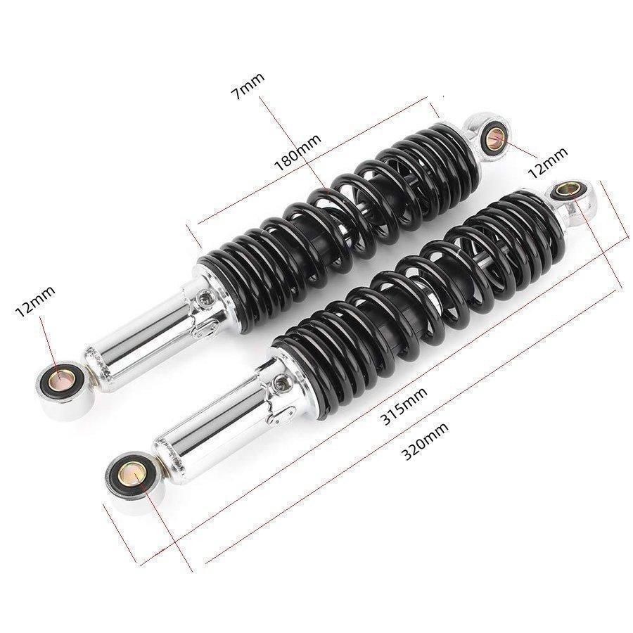 リアサスペンション リアショック 320mm 汎用 CNCアルミ カスタム