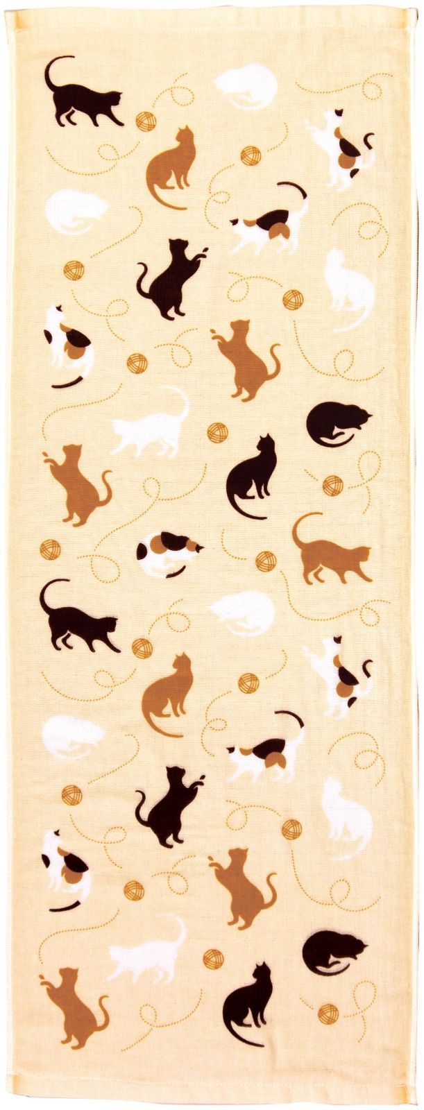 新着商品】ホワイト 猫 5338 34×90cm 『撫子多織』 今治タオル 宮本