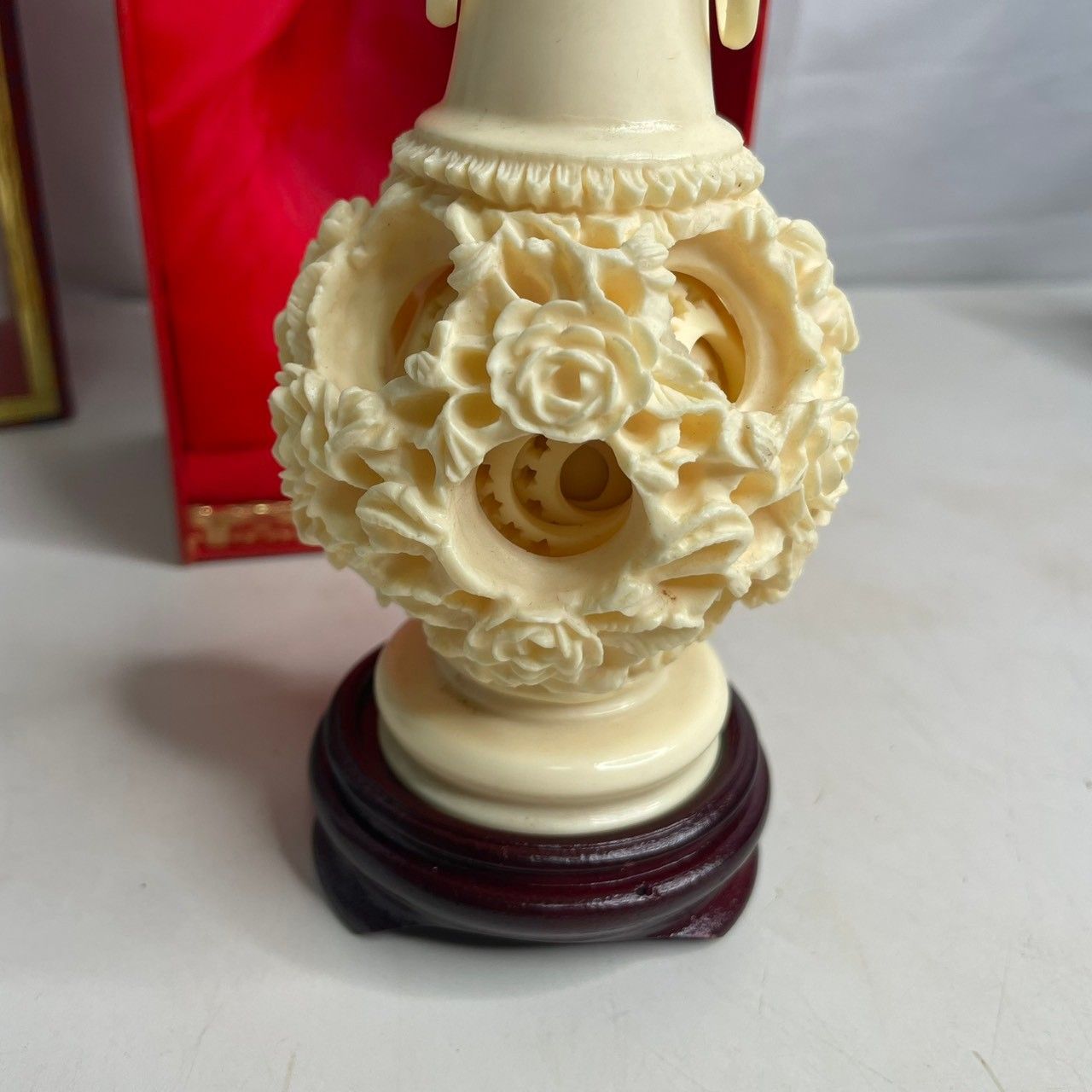 多層球・中国美術品 ○多層球 繊細 中国美術 多層球体 彫刻 球体 置物 オブジェ 工芸品