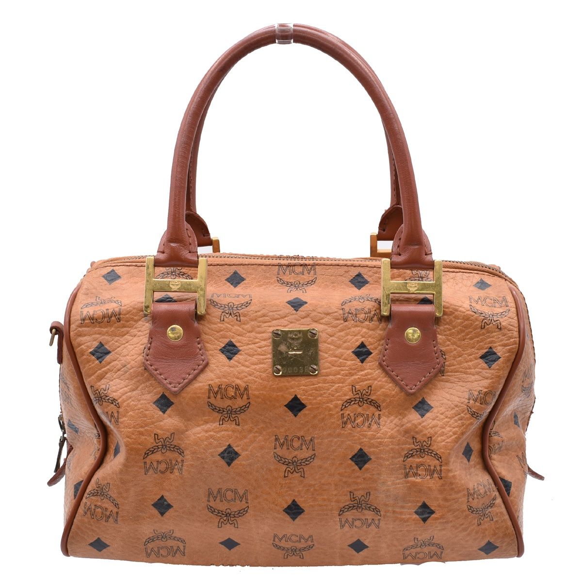 MCM ブラウンレザーハンドバッグ MCM ブラウンレザー ハンドバッグ