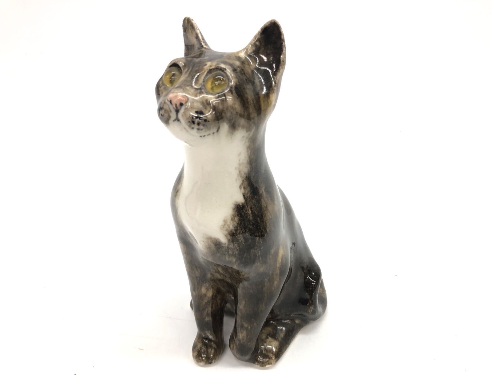 英国製 WINSTANLEY CAT ウィンスタンレイキャット ケンジントンキャット キャセドラルグラスアイ 猫 ねこ ネコ CAT キャット 置物 飾り物 洋風 インテリア 陶器製 高さ20㎝