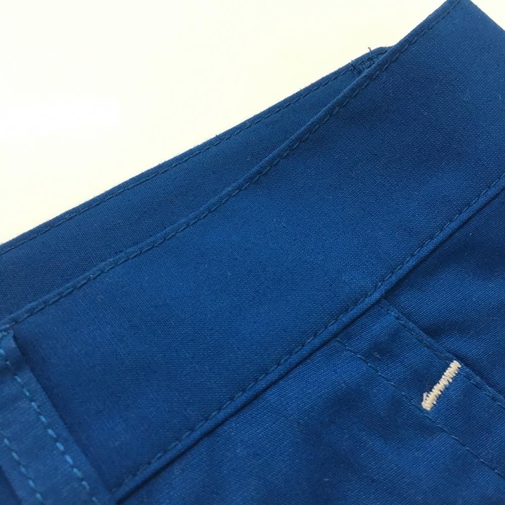 美品】パーリーゲイツ パンツ ブルー ロゴ刺しゅう 無地 メンズ 6(XL