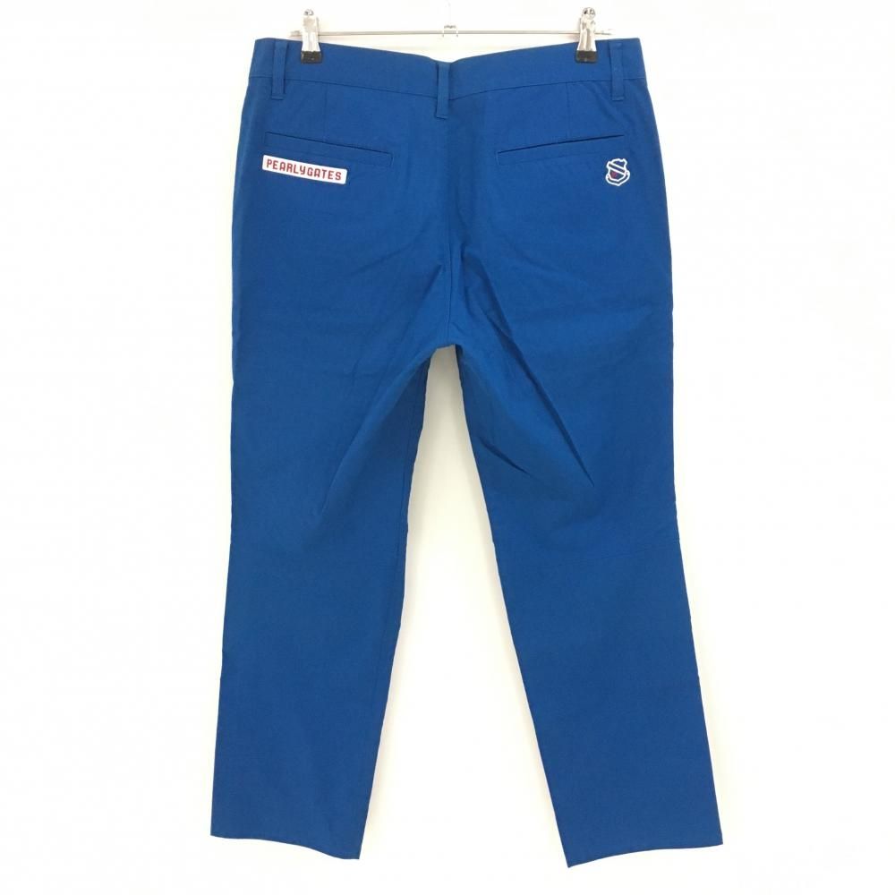 美品】パーリーゲイツ パンツ ブルー ロゴ刺しゅう 無地 メンズ 6(XL