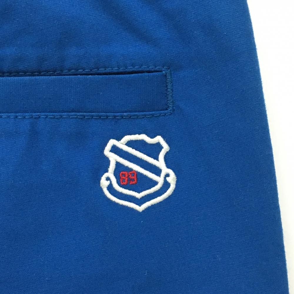 美品】パーリーゲイツ パンツ ブルー ロゴ刺しゅう 無地 メンズ 6(XL