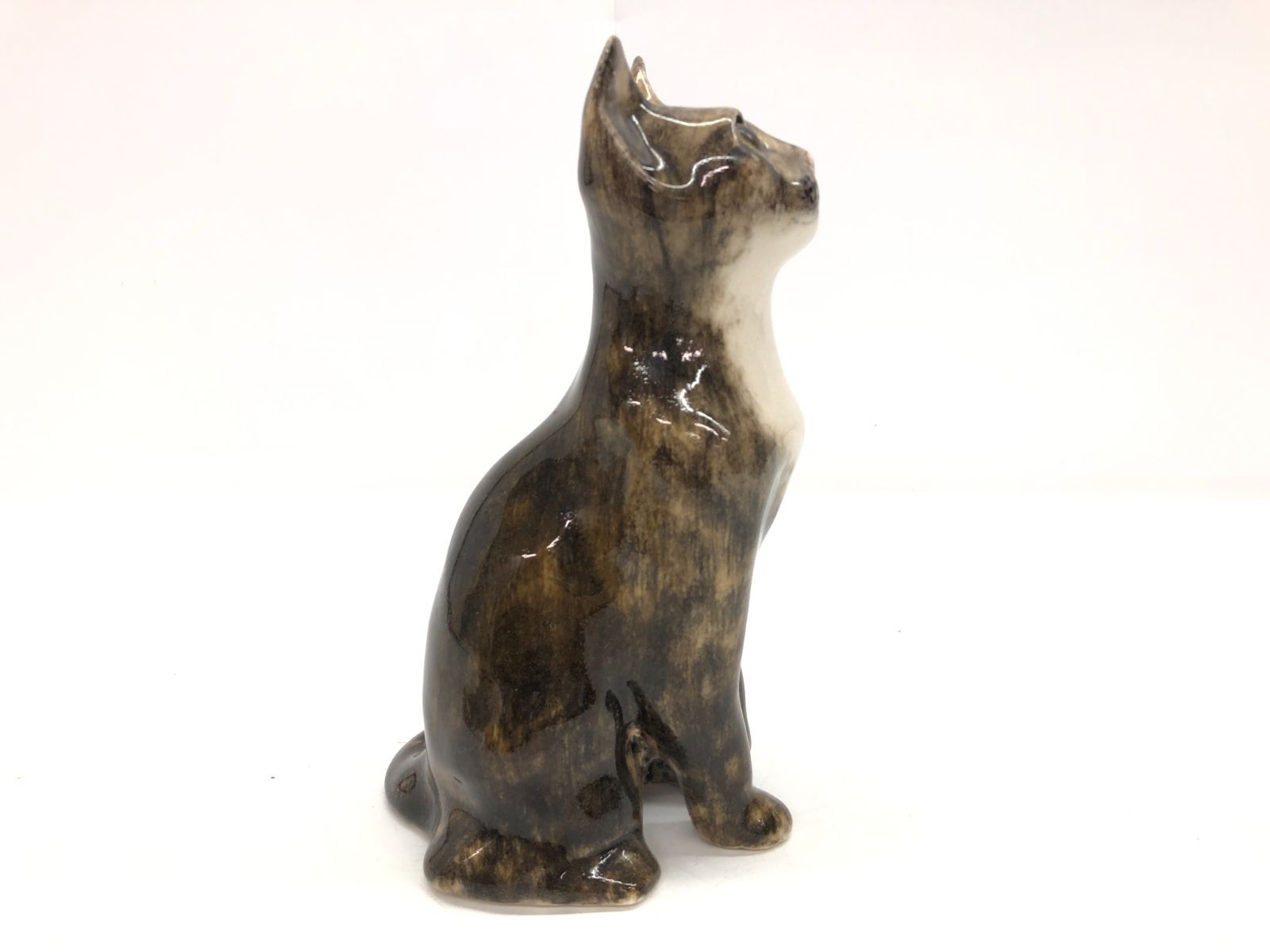  英国製 WINSTANLEY CAT ウィンスタンレイキャット ケンジントンキャット キャセドラルグラスアイ 猫 ねこ ネコ CAT キャット 置物 飾り物 洋風 インテリア 陶器製 高さ20㎝ 香りディフューザー 置物 インテリア小物