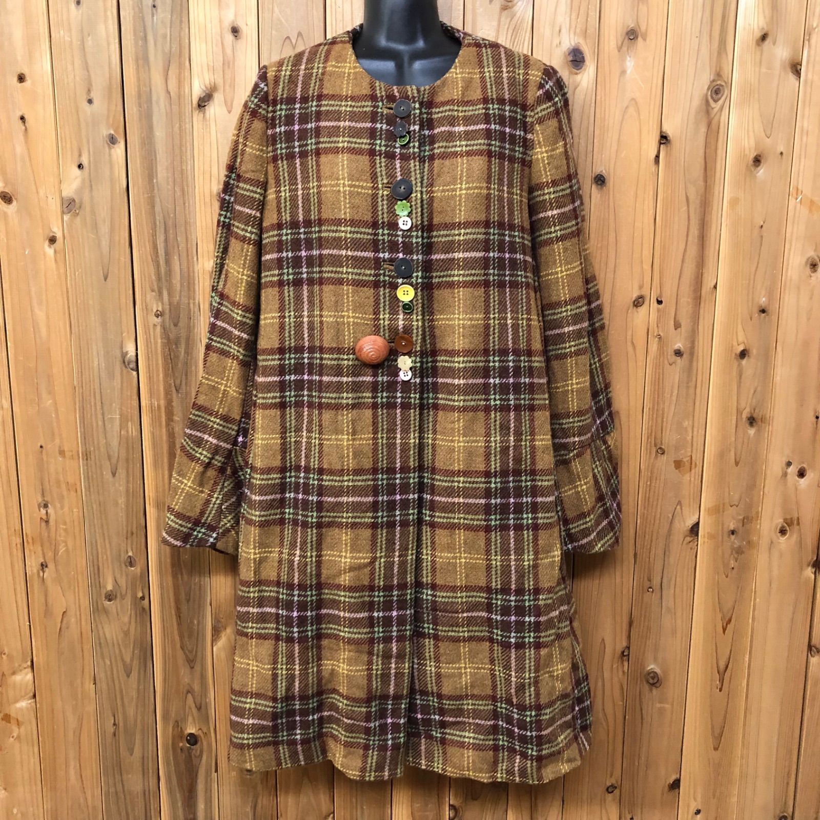 (再値下）MARNI レディースコート　サイズ40 XLブラウン　キャメル MARNI イタリア製 マルニ レディース40 ウールコート ロングコート