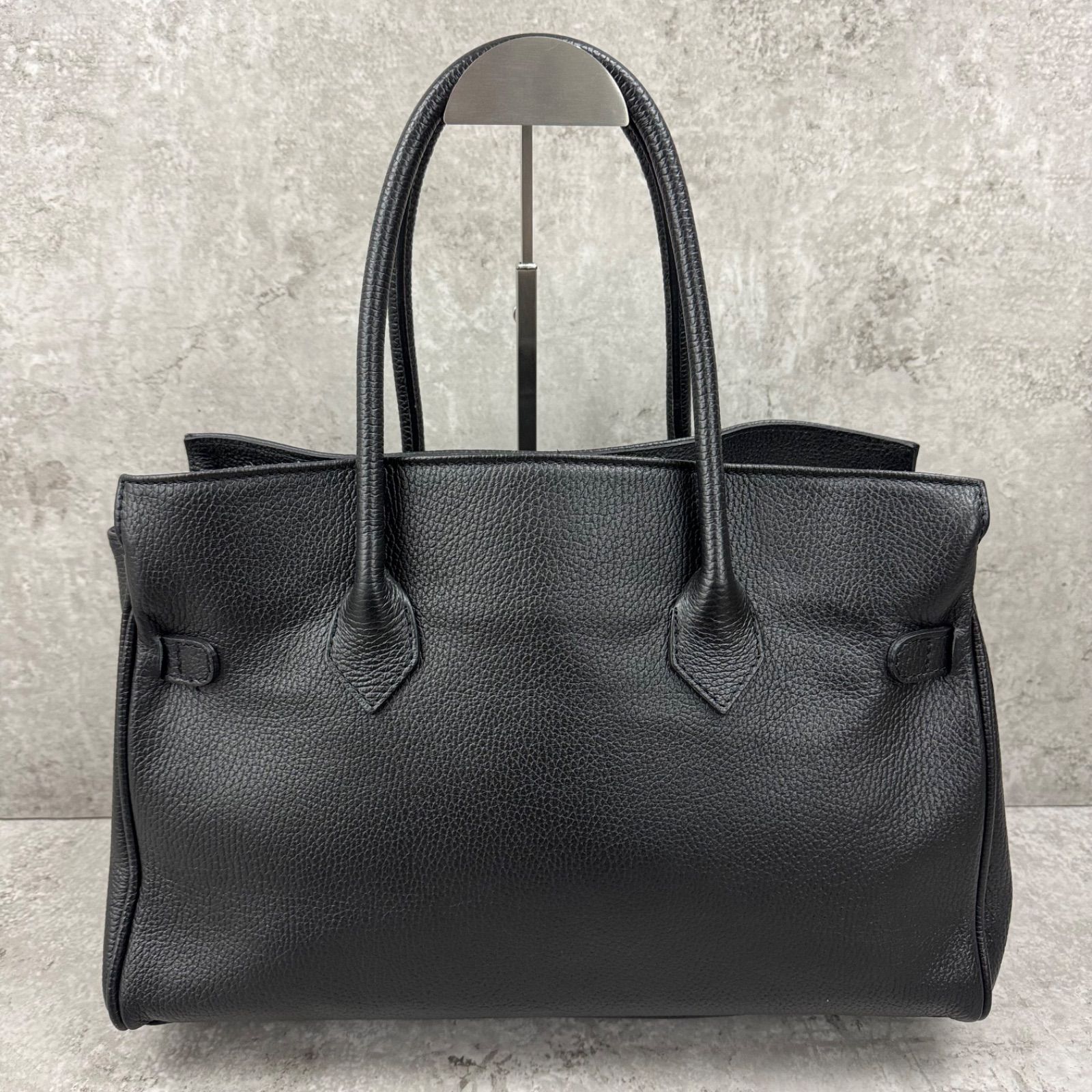 美品】AULENTTI オウレンティ レザー 金具 ベルト付 トートバッグ 黒