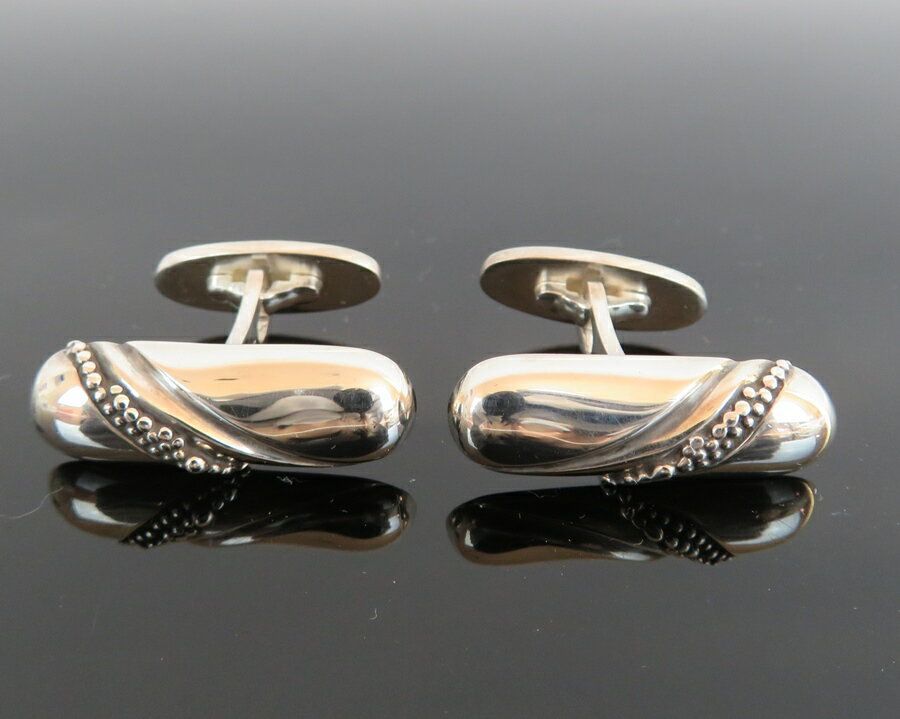 ◇ジョージジェンセン◇19B カフス カフリンクス カフスボタン オニキス Ag ◇ジョージジェンセン◇19B カフス カフリンクス カフスボタン