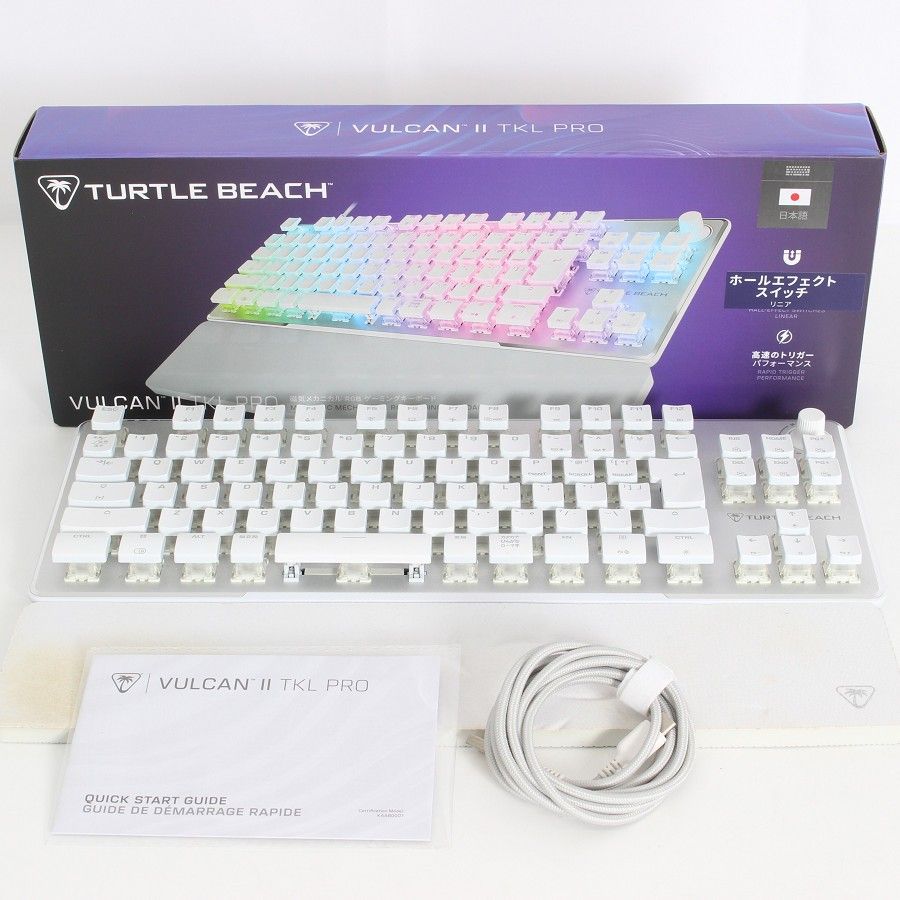 美品】TURTLEBEACH Vulcan II TKL Pro TBK-2002-14-JP ホワイト 有線