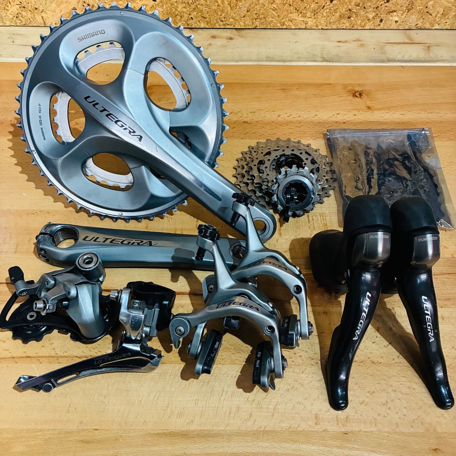 SHIMANO(シマノ) アルテグラ6700 グループセット 良品】 シマノ アルテグラ 6700 2×10s グループセット 50-34T 165mm 11