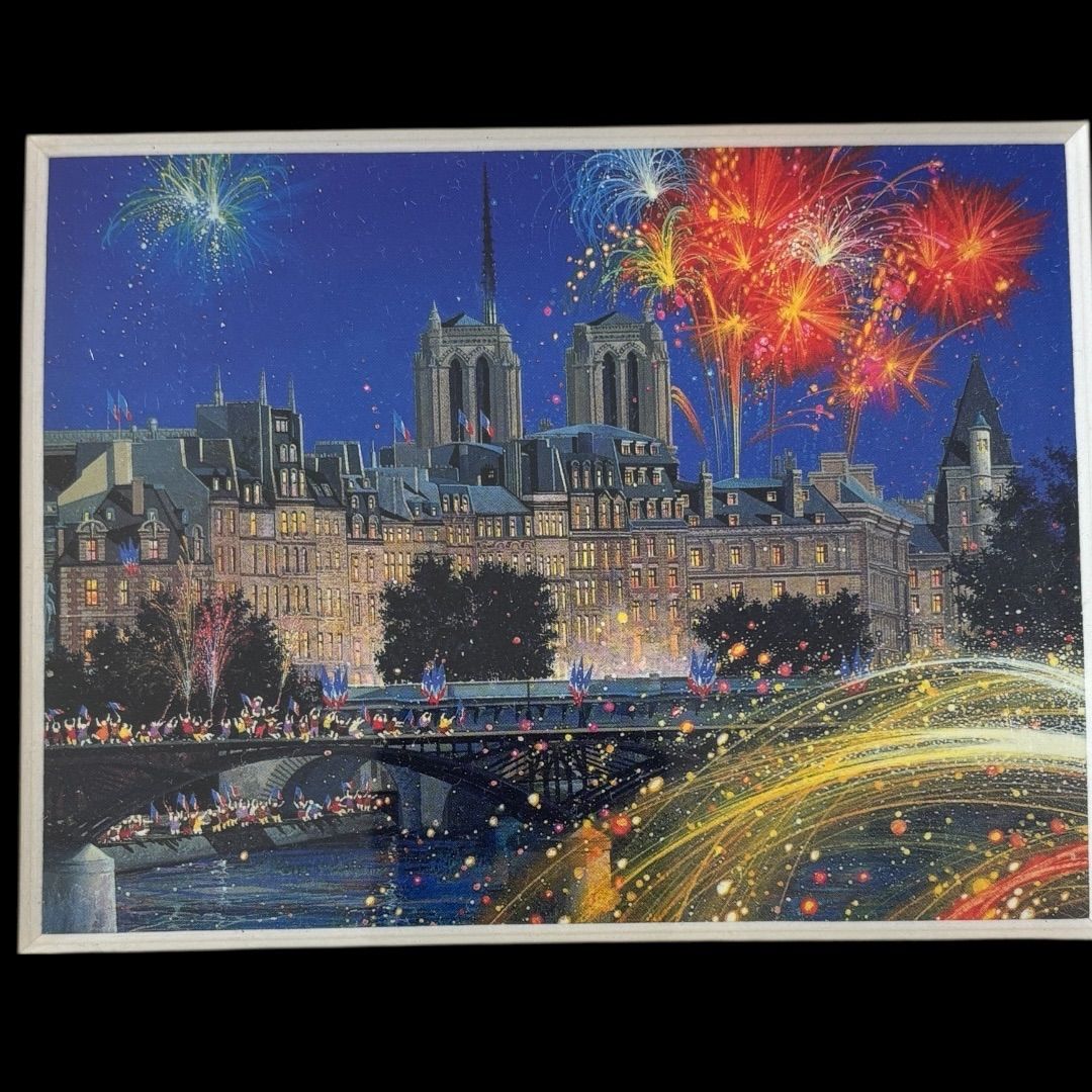 大人気　ヒロ・ヤマガタ「パリ祭」額縁入り 大人気 ヒロ・ヤマガタ「パリ祭」額縁入り 共箱 - メルカリ