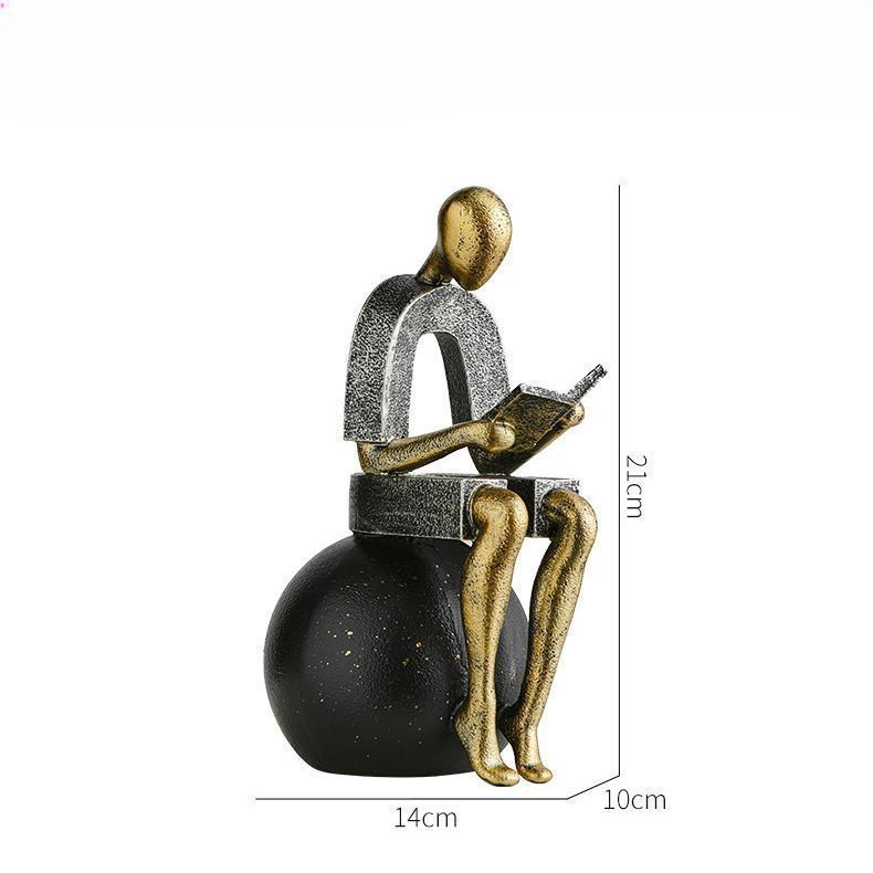 新品?未使用】 置物 装飾品 フィギュア 人物像 読書 思想家 オブジェ