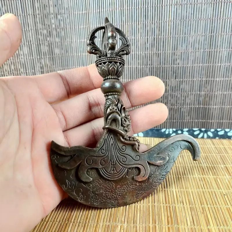 チベット 龍頭 ナイフ ドラゴン ヴィンテージ アンティーク 彫刻 銅