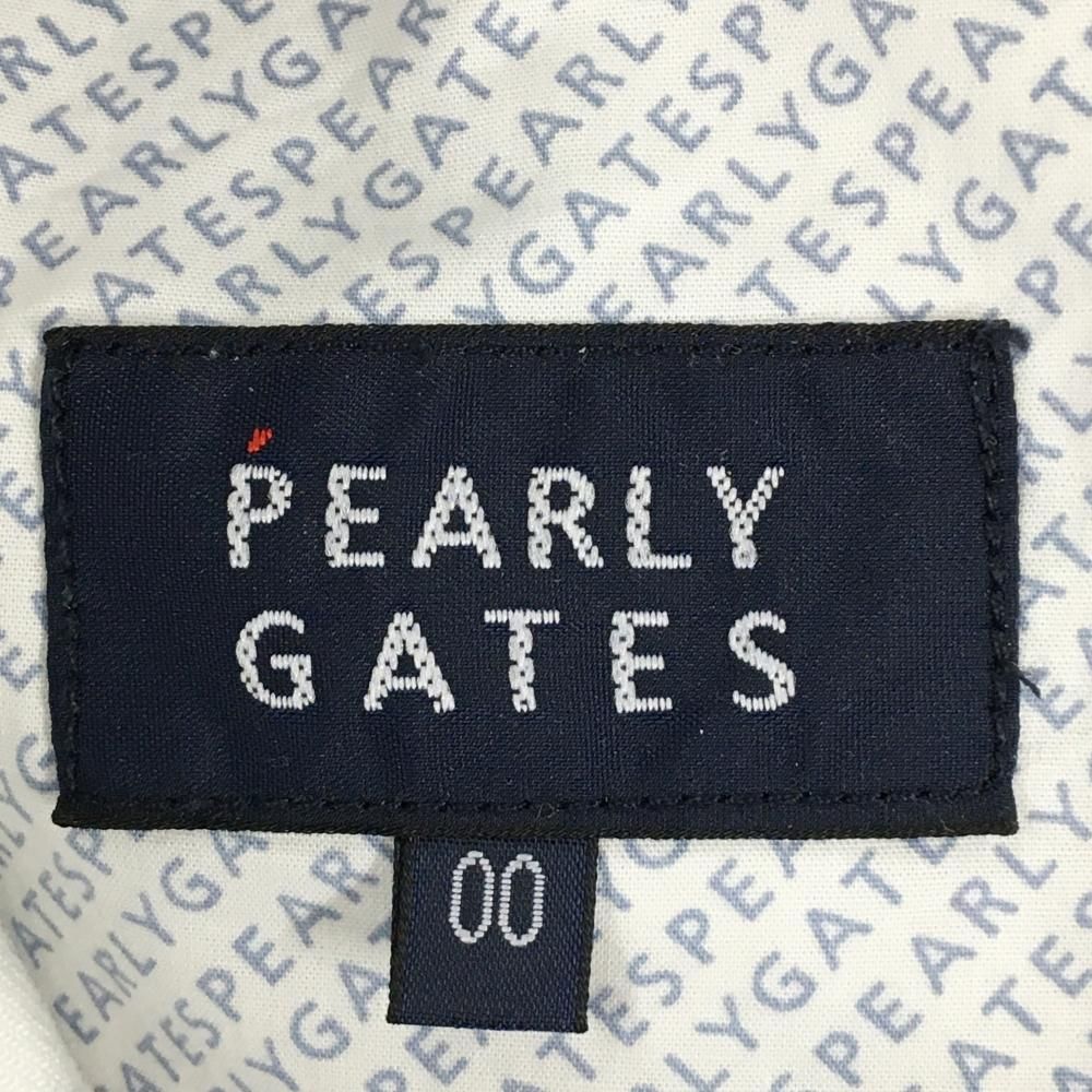 美品】パーリーゲイツ パンツ 白×ネイビー 星条旗総柄 ストレッチ