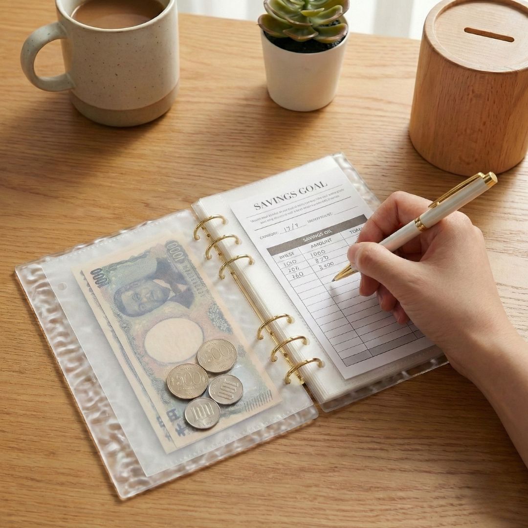 バインダー貯金 A6 アクリル セット saving 家計簿 韓国雑貨 推し活